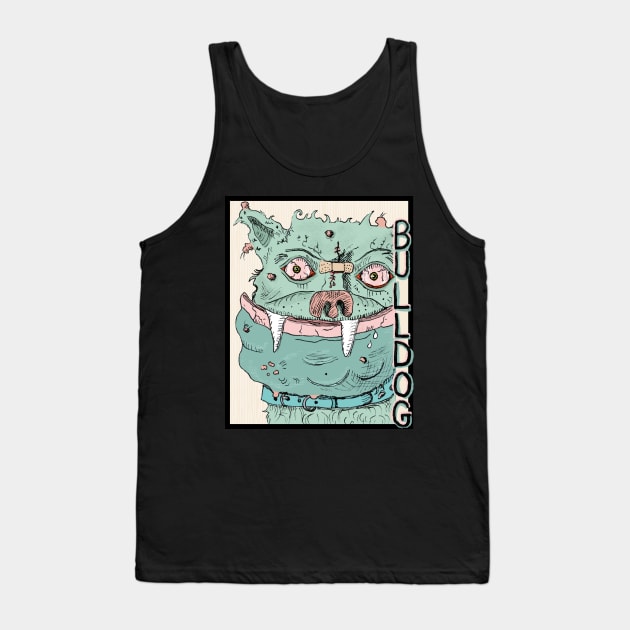 Monster Bulldog Tank Top by Little Birds